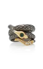 Sorellina 18k Gold And Blackened Silver Sapphire Ring