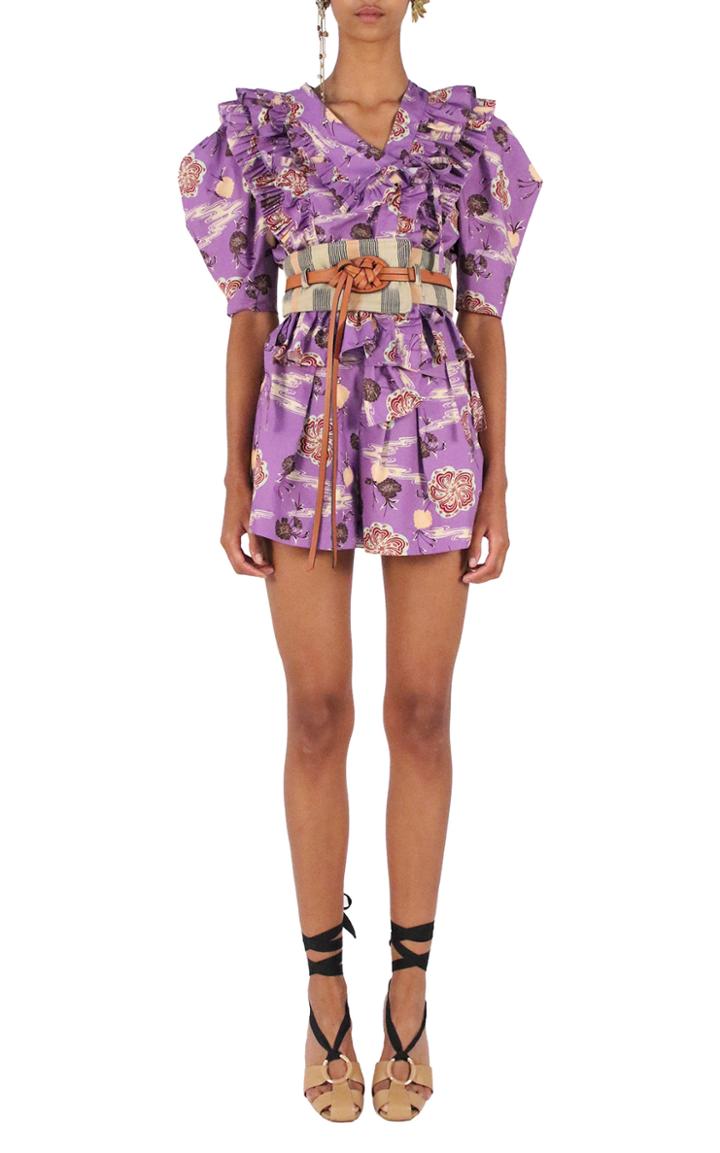 Moda Operandi Ulla Johnson Paloma Printed Cotton Shorts