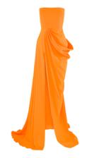 Alex Perry Reed Gathered Crepe Gown