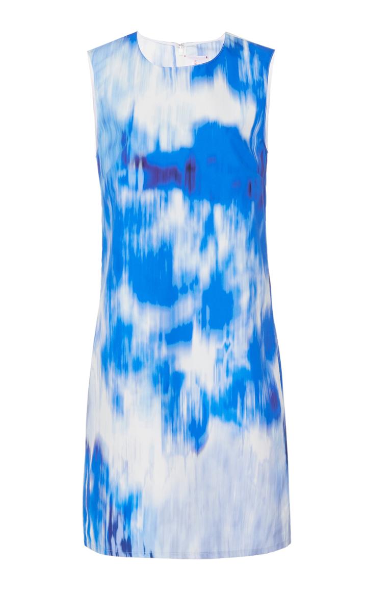 Carolina Herrera Printed Sleeveless Cotton Shift Dress