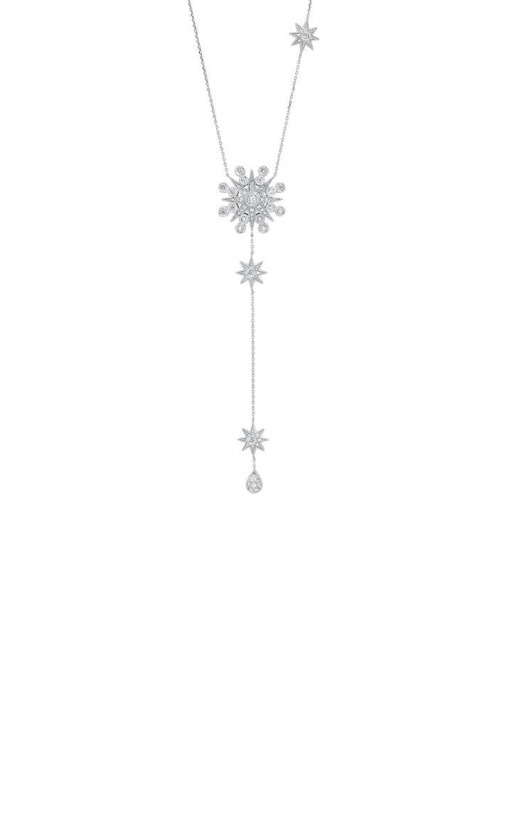 Colette Jewelry Star Drop 8k White-gold And Diamond Necklace