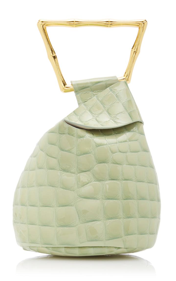 Cult Gaia Astraea Mini Croc Embossed Leather Tote