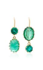 Renee Lewis 18k Gold Gem Emerald Earrings