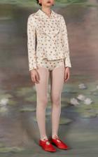 Moda Operandi Yuhan Wang Rose-printed Satin Blouse