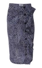Max Mara High-waisted Ruffle Cotton-blend Midi Skirt