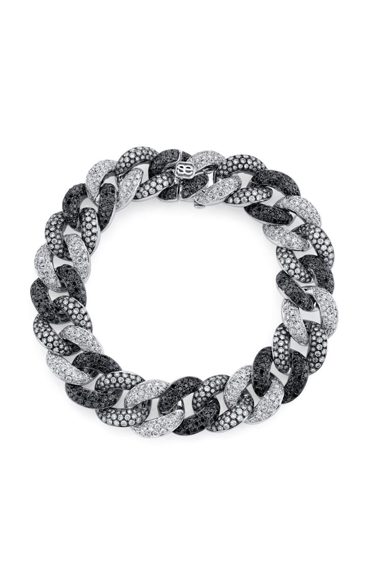 Sydney Evan Tri Tone Pave Link Bracelet
