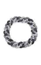 Sydney Evan Tri Tone Pave Link Bracelet
