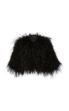 Paule Ka Cropped Ostrich Feather Jacket