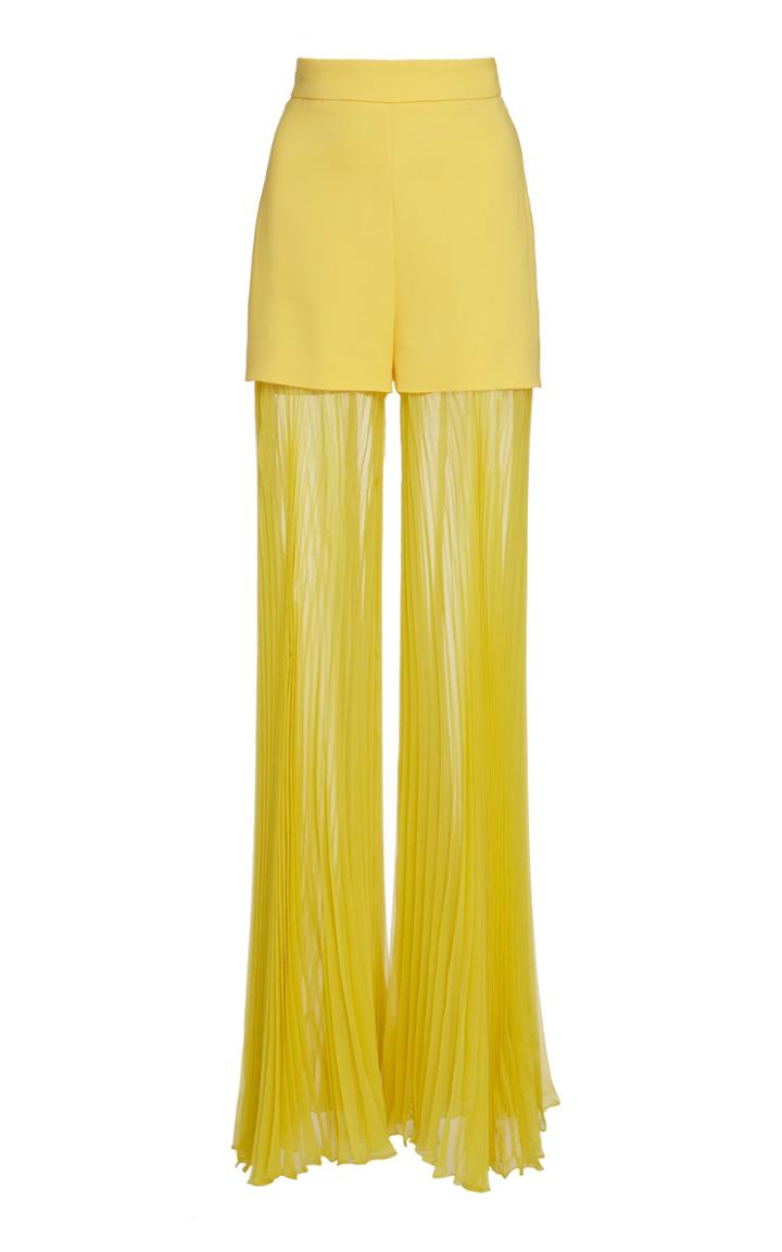 Emilio Pucci High-rise Pliss Wide-leg Trousers