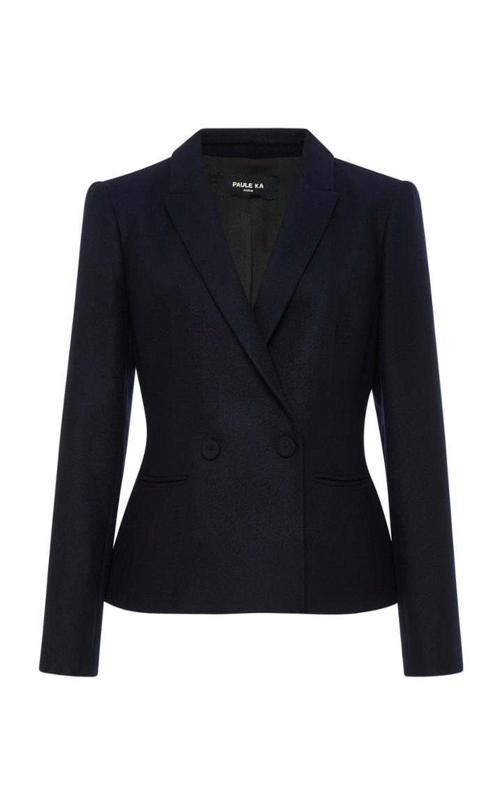 Paule Ka Wool Double Breasted Blazer