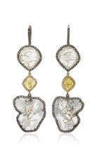 Moda Operandi Nina Runsdorf Slice Diamond Three Tier Earrings