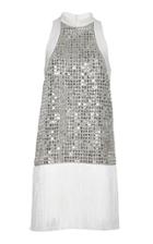 Ralph & Russo Embellished Silk Mini Dress With Fringe