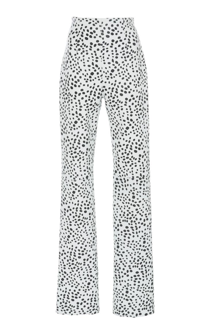 16arlington Dalmation Straight-leg Leather Pants