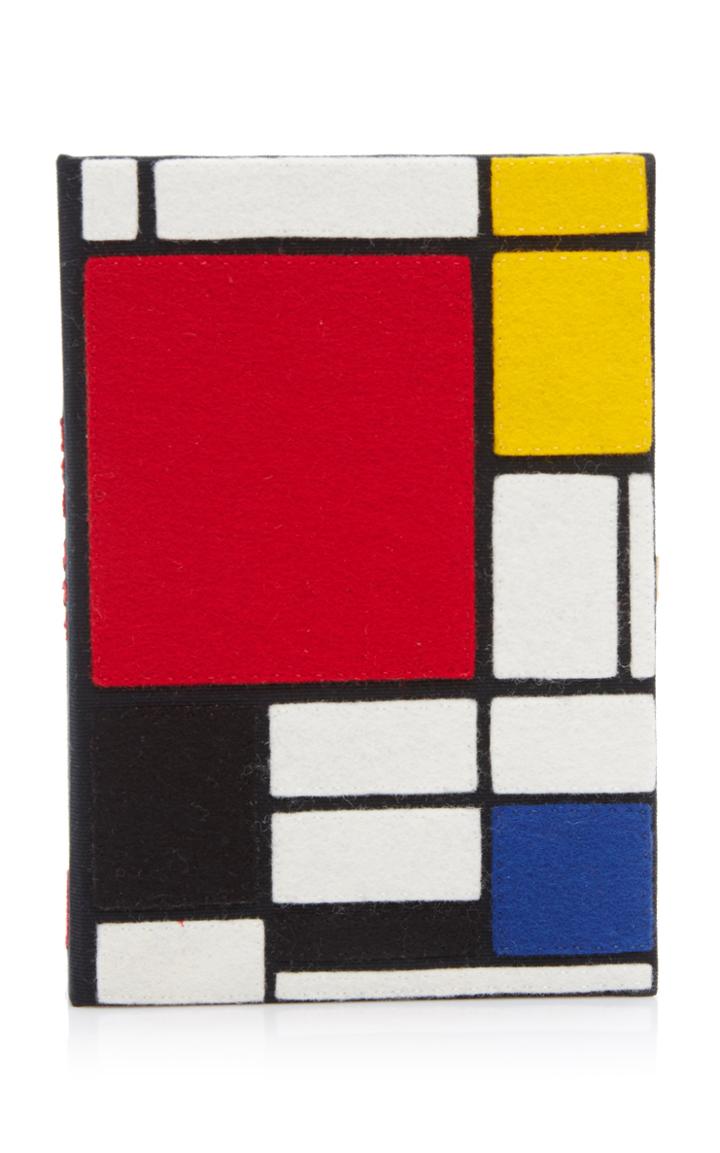 Moda Operandi Olympia Le-tan Mondrian Embroidered Canvas Clutch
