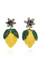 Mignonne Gavigan Lemon Lux Beaded Raffia Earrings