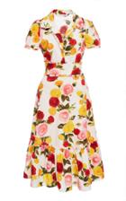 Naeem Khan Floral Printed A Line Dress