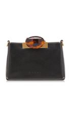 Marni Galet Embellished Textured-leather Clutch