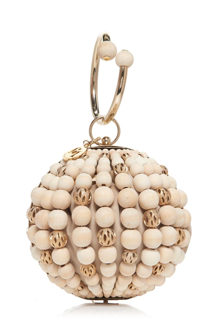 Rosantica Billie Bead-embellished Brass Bag