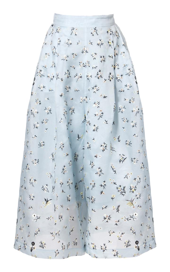Moda Operandi Biyan Peperonia Silk-organza Wide-leg Culottes