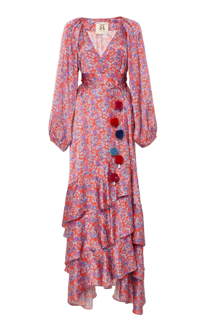 Figue Frederica Printed Ruffle Dress