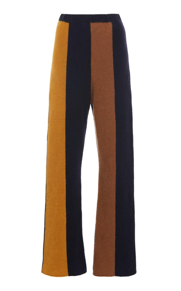 Moda Operandi The Elder Statesman High-rise Stripe Baja Cashmere Pants Size: S