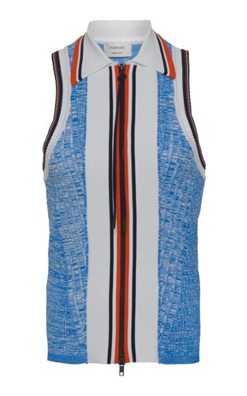 Sportmax Oppio Zipped Ribbed Top