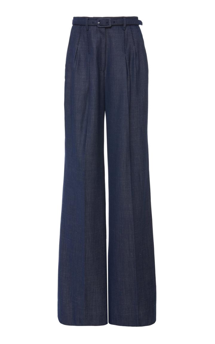 Gabriela Hearst Vargas Wool-silk Blend Wide-leg Trousers