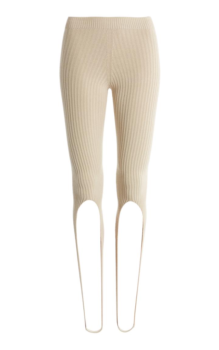 Jacquemus Albi Ribbed-knit Stirrup Pants