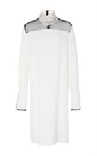 Derek Lam Long Sleeve Studded Scarf Neck Dress