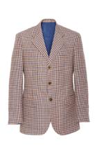 Bode Linen Check Suit Jacket
