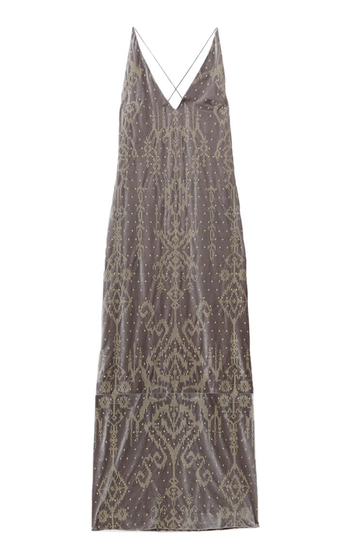 Saptodjojokartiko Ash Velvet Ikat Dress