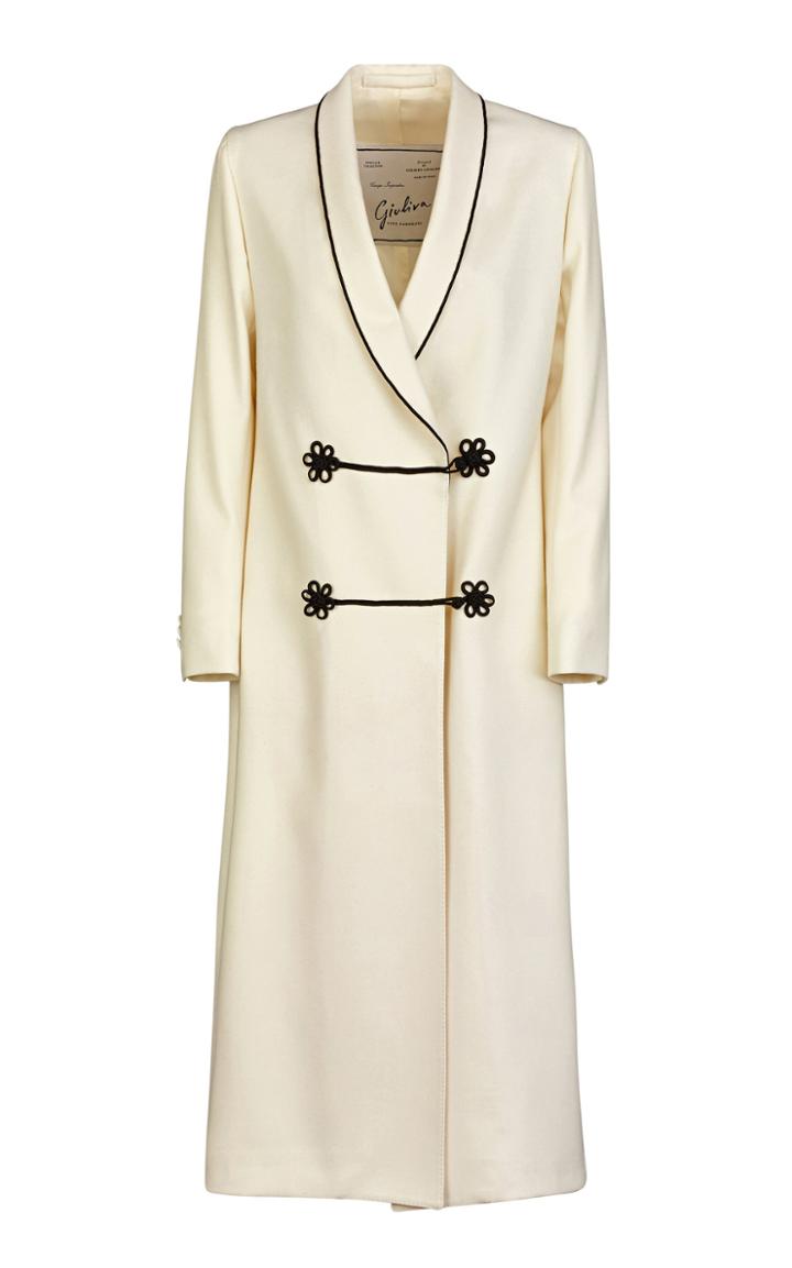 Giuliva Heritage Collection Claudia Double Breasted Wool Frog Button Dress Coat