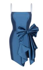 Moda Operandi Rasario Bow Draped Silk Dress Size: 34
