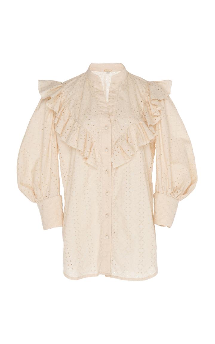 Johanna Ortiz Endless Curiosity Eyelet Cotton Shirt