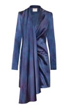 Moda Operandi Alejandra Alonso Rojas Draped Silk Blazer Dress