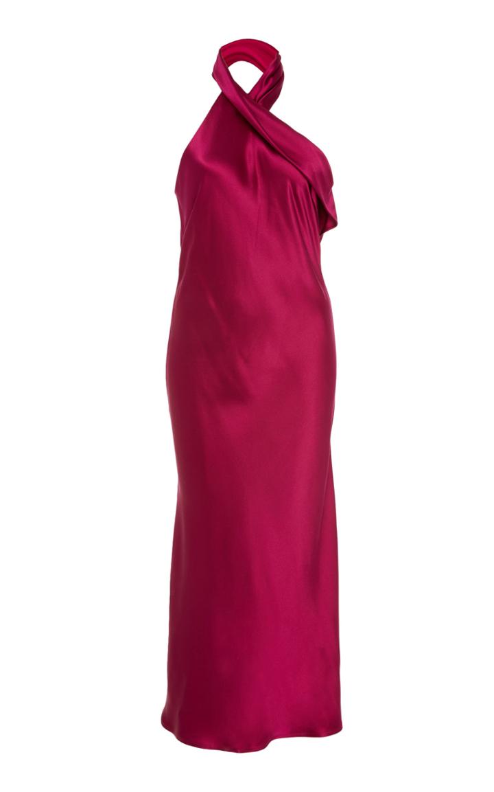Galvan M'o Exclusive Silk Pandora Midi Dress