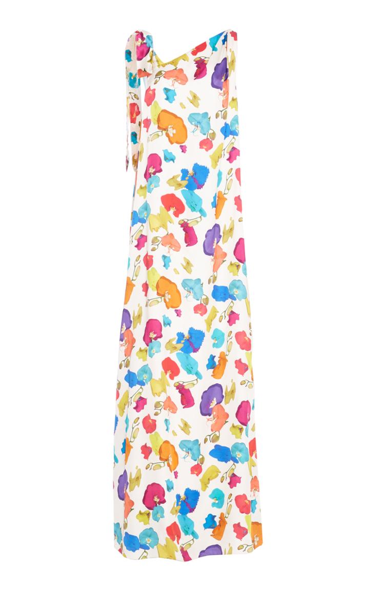 Jonathan Cohen Abstract Orchid Deconstructed Gown