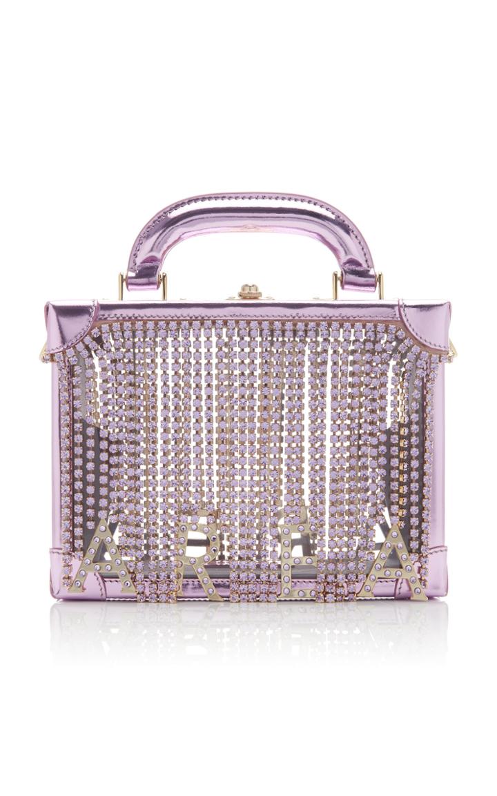Moda Operandi Area Ling Ling Crystal Letter Top Handle Bag
