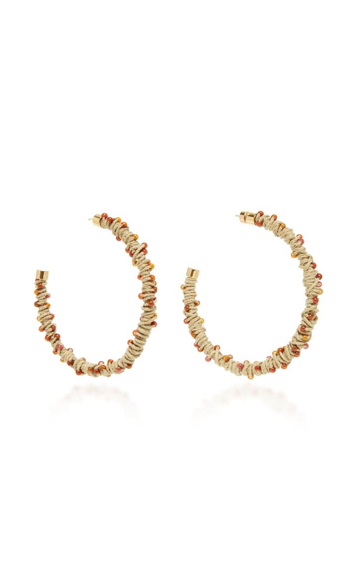 Jacquemus Les Creoles Cotton Hoop Earrings