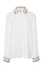 Rosie Assoulin Sea Shell Trim Button Down Shirt