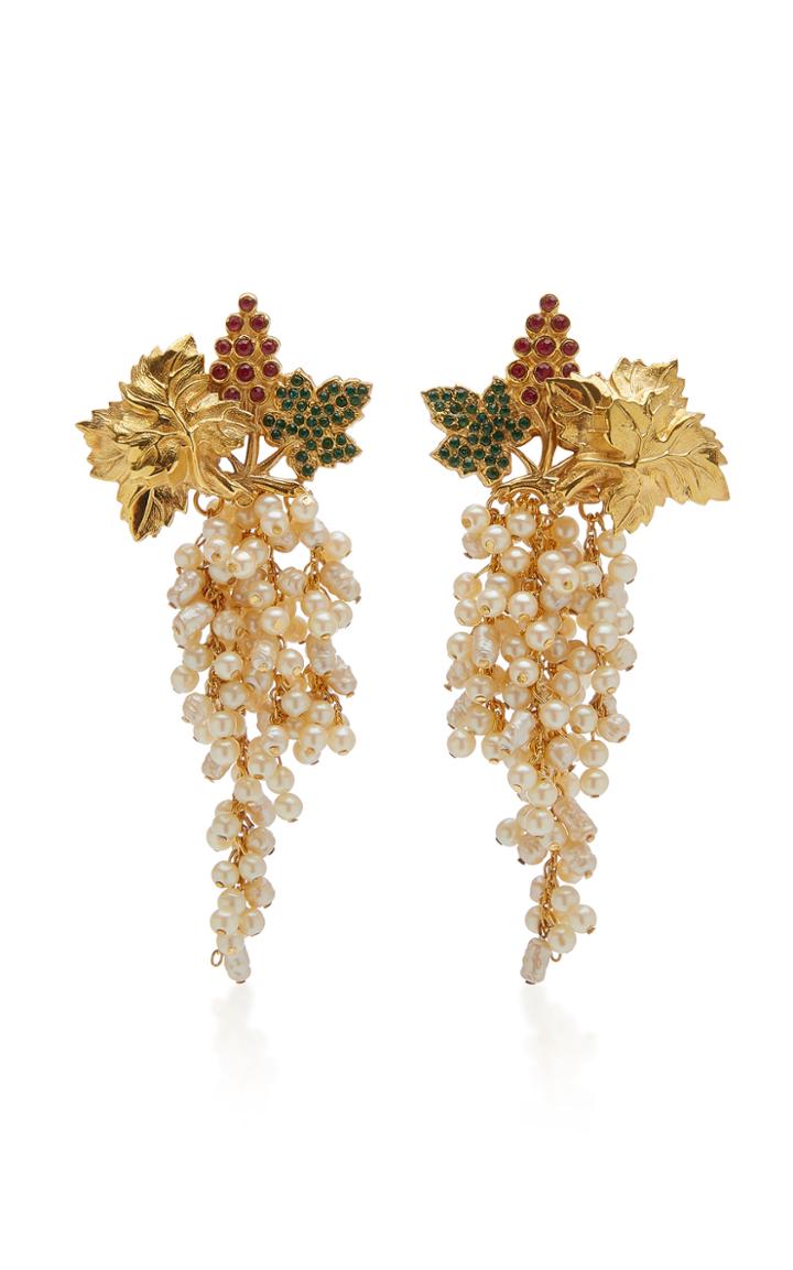 Peracas Adile Gold-plated Crystal Earrings