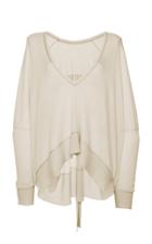 Agnona Featherwight Jersy Cashmere Deep V Neck
