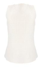 Moda Operandi Leal Daccarett Bisque Windowpane Silk-organza Top