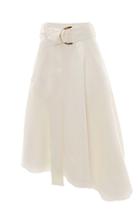 Moda Operandi Jw Anderson Asymmetric Linen D-ring Midi Skirt