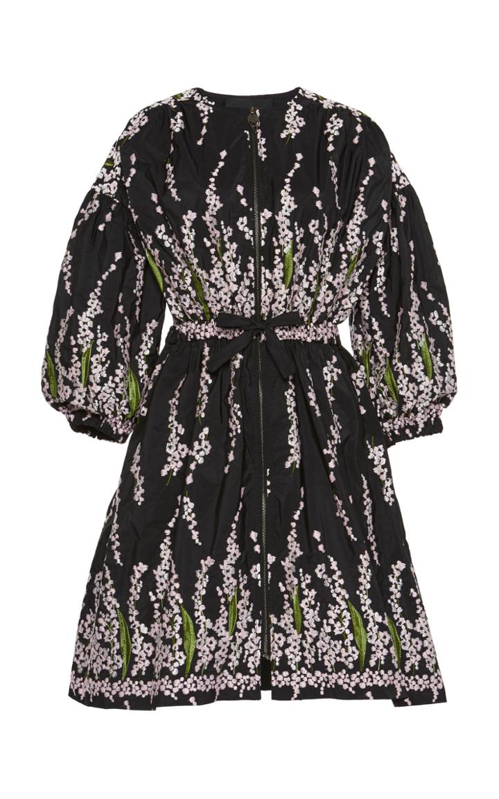 Giambattista Valli Belted Floral Coat Dress