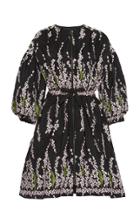 Giambattista Valli Belted Floral Coat Dress