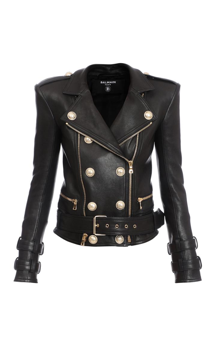 Balmain Biker Moto Leather Jacket