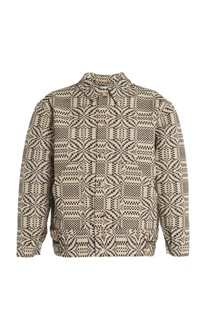 Moda Operandi Bode Black Coverlet Side Tab Jacket