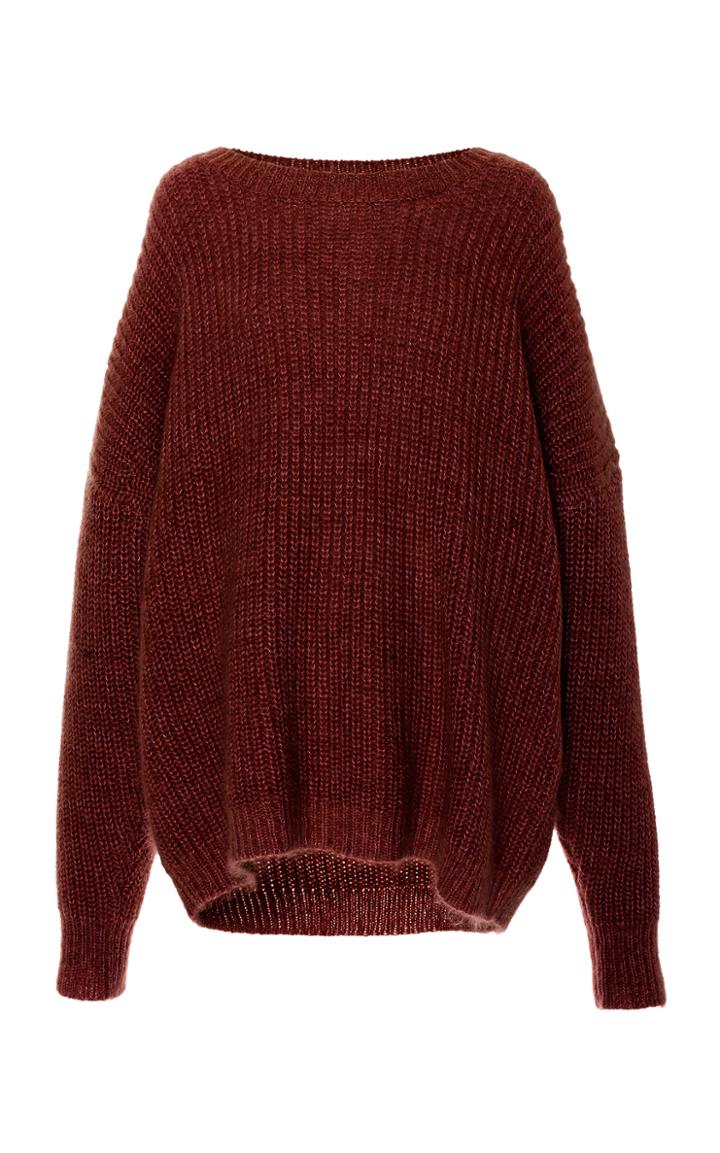 Sally Lapointe Oversized Hi-low Mohair-blend Sweater Size: M/l