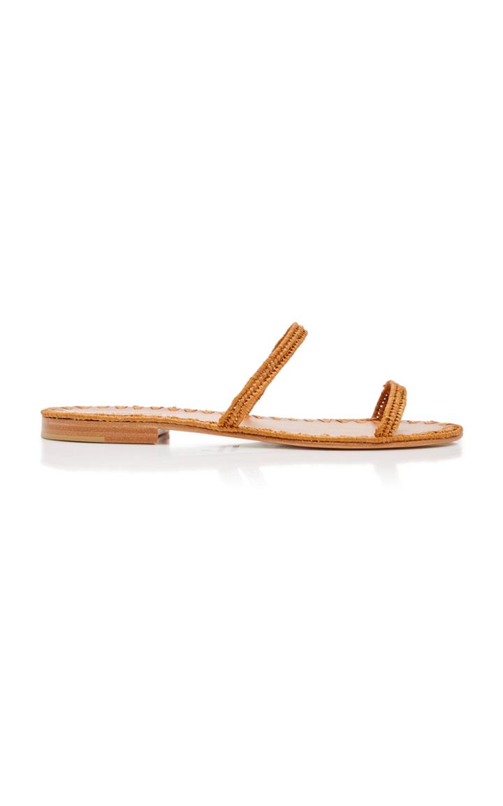 Carrie Forbes Salam Raffia Slide Sandals